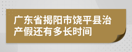 广东省揭阳市饶平县治产假还有多长时间