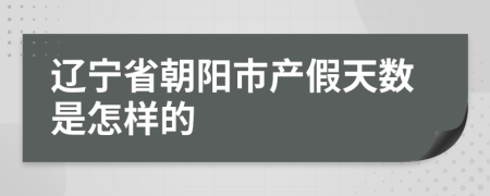 辽宁省朝阳市产假天数是怎样的