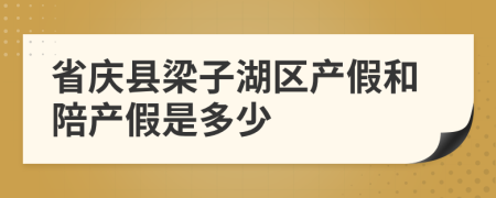 省庆县梁子湖区产假和陪产假是多少