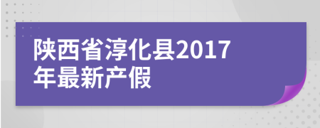 陕西省淳化县2017年最新产假