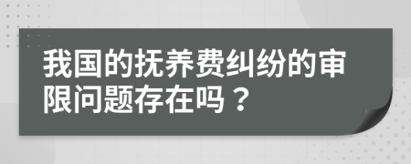 我国的抚养费纠纷的审限问题存在吗？