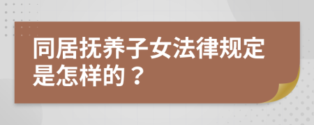 同居抚养子女法律规定是怎样的？
