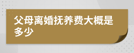 父母离婚抚养费大概是多少