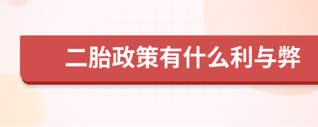 二胎政策有什么利与弊