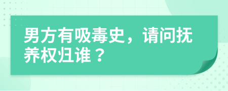 男方有吸毒史，请问抚养权归谁？