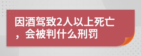 因酒驾致2人以上死亡，会被判什么刑罚