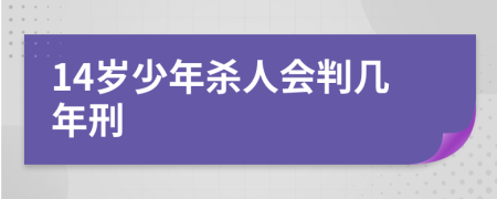 14岁少年杀人会判几年刑