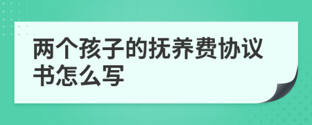 两个孩子的抚养费协议书怎么写