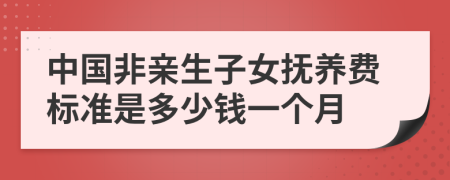 中国非亲生子女抚养费标准是多少钱一个月