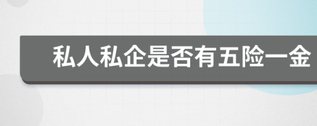 私人私企是否有五险一金