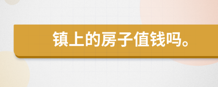 镇上的房子值钱吗。