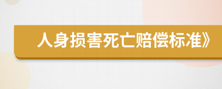 人身损害死亡赔偿标准》