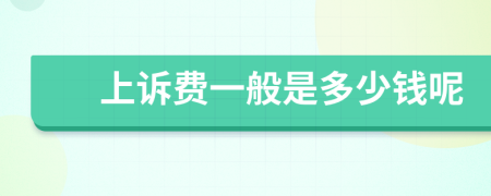 上诉费一般是多少钱呢