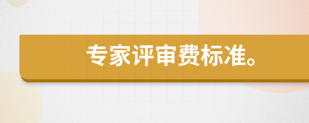 专家评审费标准。