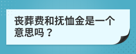 丧葬费和抚恤金是一个意思吗？