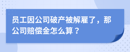 员工因公司破产被解雇了，那公司赔偿金怎么算？