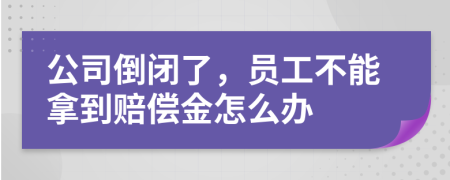 公司倒闭了，员工不能拿到赔偿金怎么办