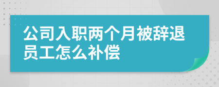 公司入职两个月被辞退员工怎么补偿