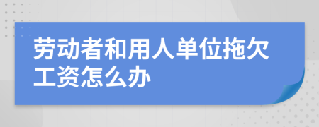 劳动者和用人单位拖欠工资怎么办