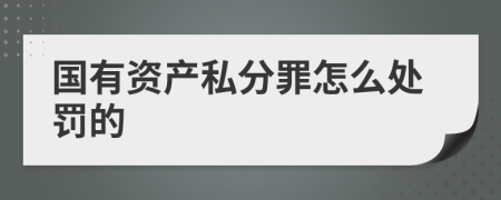 国有资产私分罪怎么处罚的