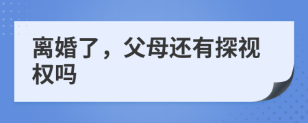 离婚了，父母还有探视权吗