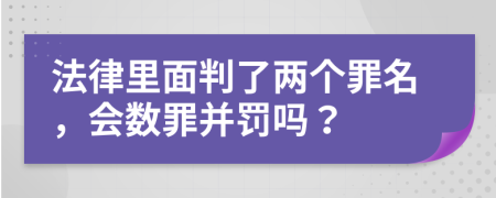 法律里面判了两个罪名，会数罪并罚吗？