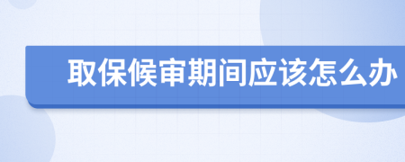 取保候审期间应该怎么办