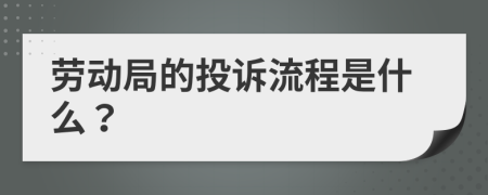 劳动局的投诉流程是什么？