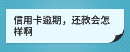 信用卡逾期，还款会怎样啊