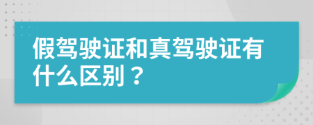 假驾驶证和真驾驶证有什么区别？