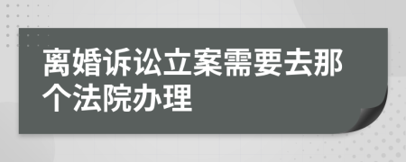 离婚诉讼立案需要去那个法院办理