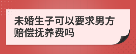 未婚生子可以要求男方赔偿抚养费吗