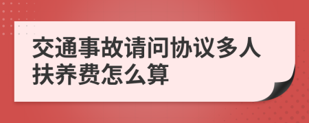 交通事故请问协议多人扶养费怎么算