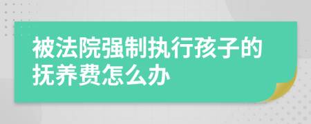 被法院强制执行孩子的抚养费怎么办