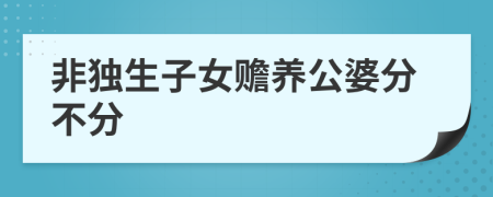 非独生子女赡养公婆分不分