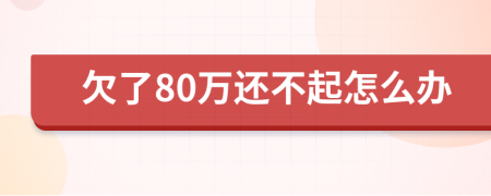 欠了80万还不起怎么办