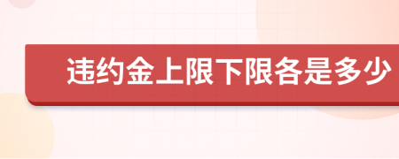 违约金上限下限各是多少