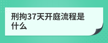 刑拘37天开庭流程是什么