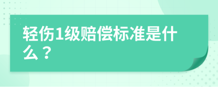 轻伤1级赔偿标准是什么？