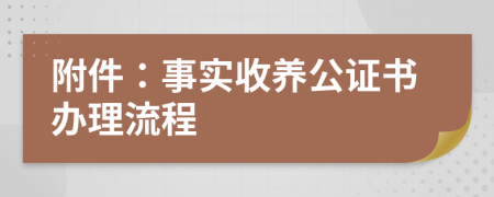 附件：事实收养公证书办理流程