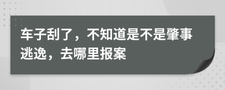 车子刮了，不知道是不是肇事逃逸，去哪里报案