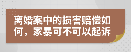 离婚案中的损害赔偿如何，家暴可不可以起诉