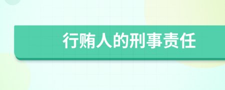 行贿人的刑事责任