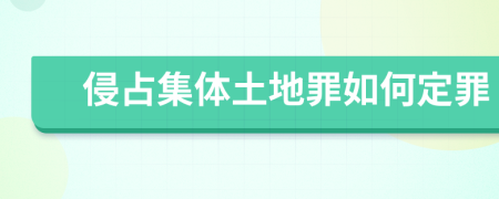 侵占集体土地罪如何定罪