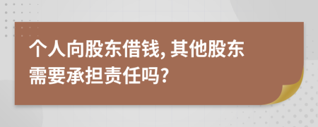 个人向股东借钱, 其他股东需要承担责任吗?