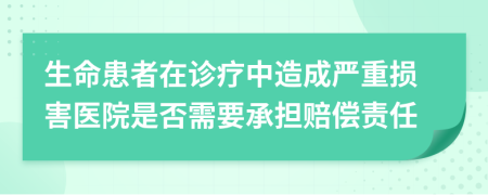 生命患者在诊疗中造成严重损害医院是否需要承担赔偿责任