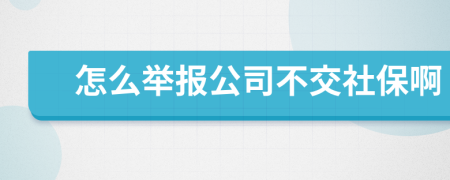 怎么举报公司不交社保啊