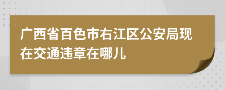 广西省百色市右江区公安局现在交通违章在哪儿