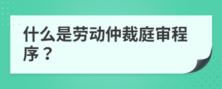 什么是劳动仲裁庭审程序？