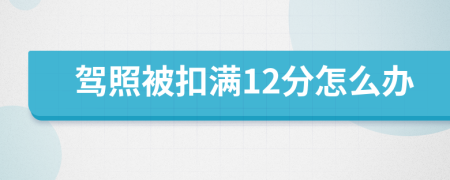 驾照被扣满12分怎么办